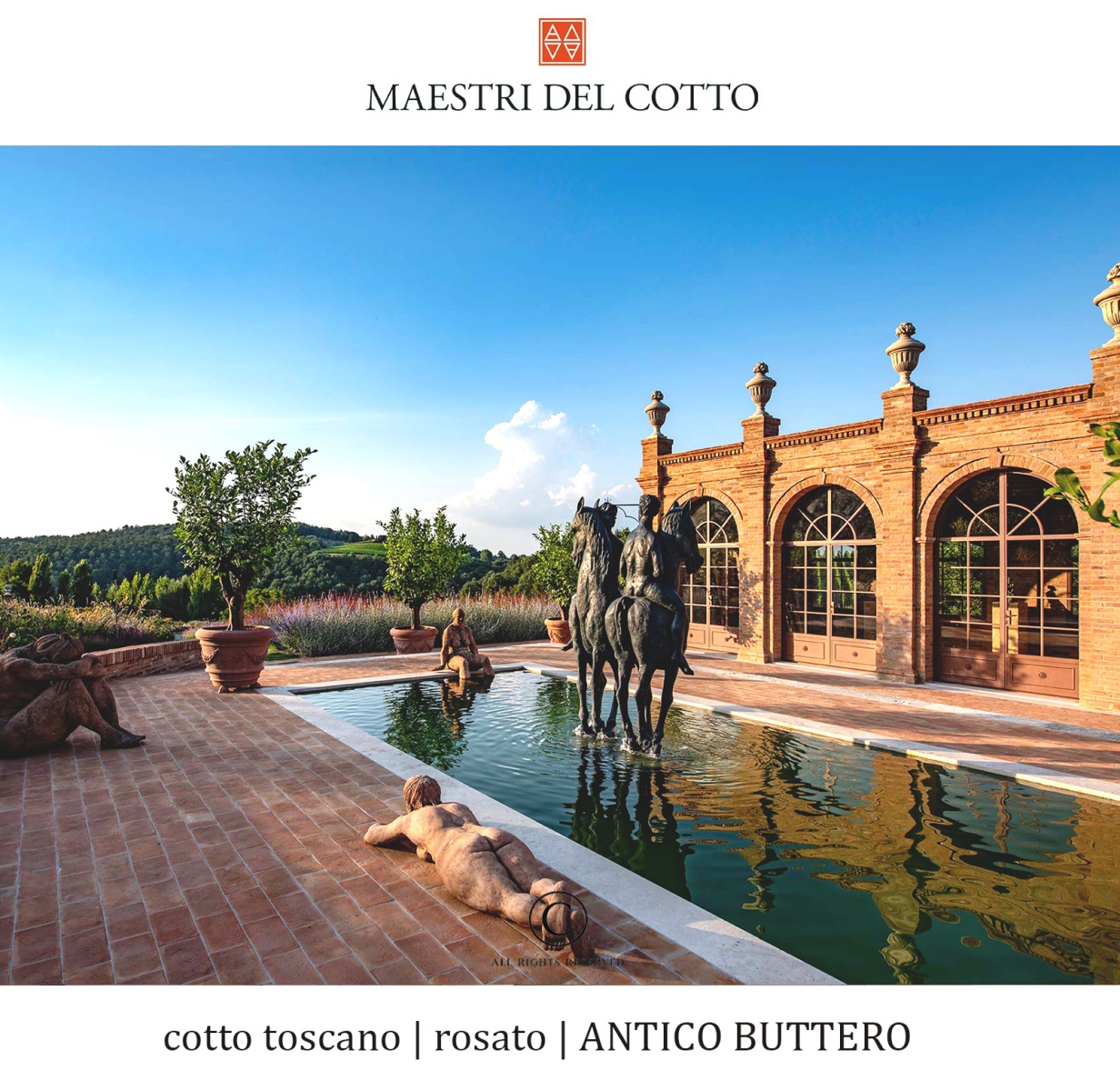 Pavimenti in cotto toscano rosato antico buttero