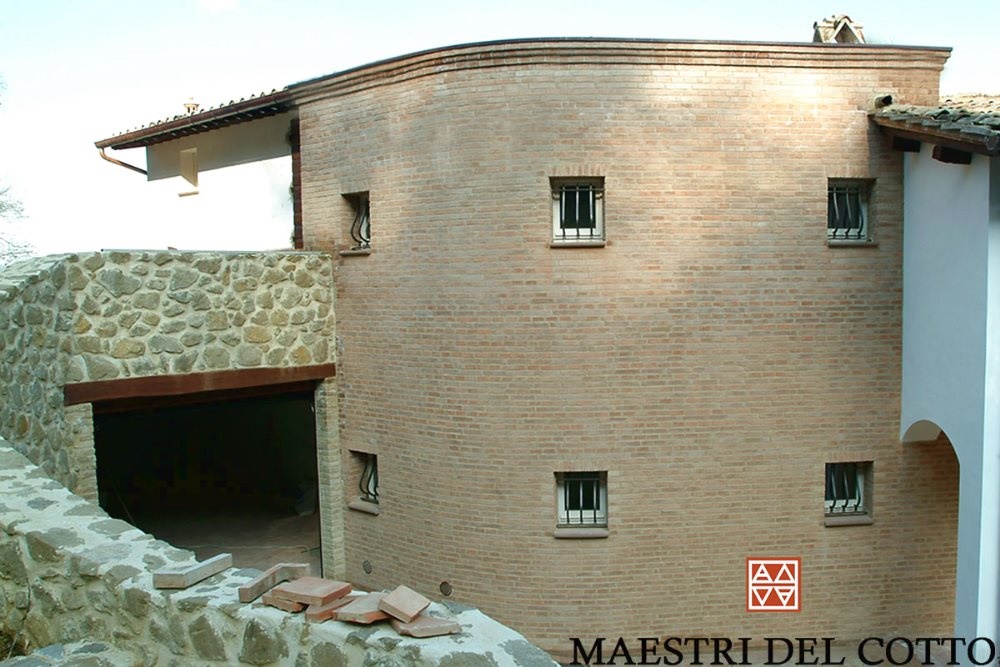 Rivestimento faccia vista con mattoni
