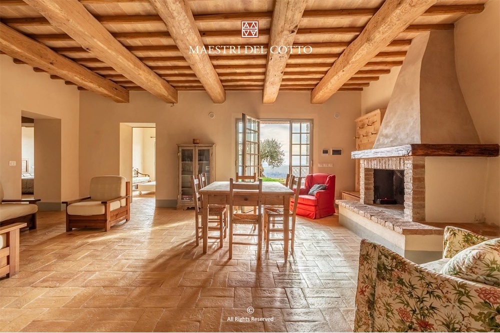 soffitto con tavelle in cotto